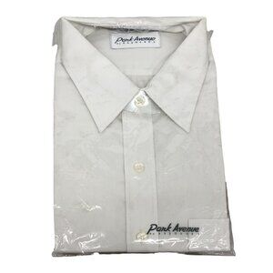 NWT Park Avenue by Raymonds White Plain Long Sleeve Button Up Dress Shirt 44